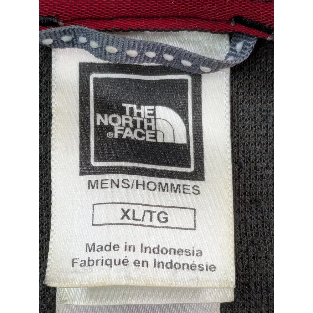 The North Face Mens XL Quarter Zip Fleece Pullover Navy Gray Colorblock Textured